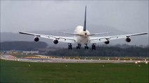 (Live ATC) Saudi Arab Government Boeing 747SP landing runway 28 at Zürich Kloten