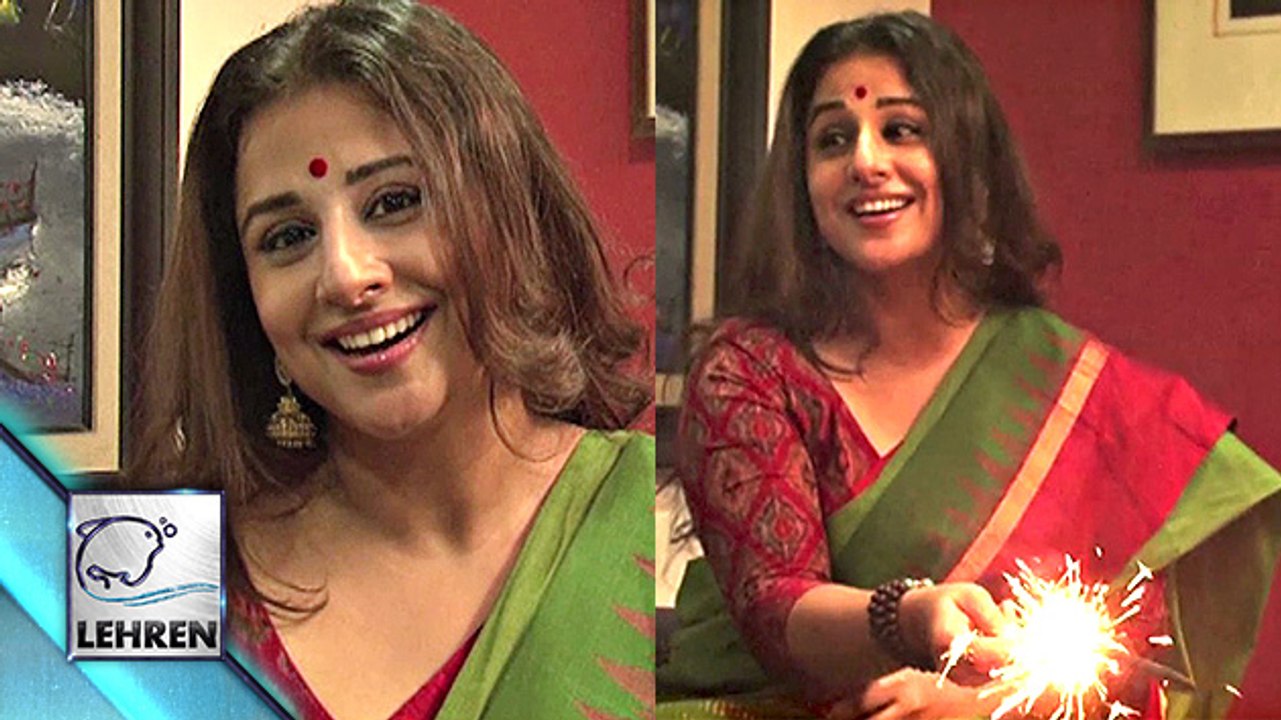 Vidya Balan Celebrates Diwali With Lehren