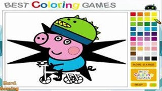 Peppa Pig - Colorear George y Dinosaurio - Bebé Vídeos Juegos Para Niños Español