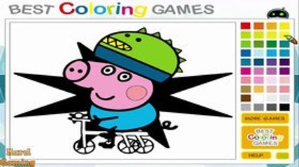 Peppa Pig - Colorear George y Dinosaurio - Bebé Vídeos Juegos Para Niños Español