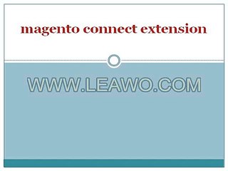magento connect extension