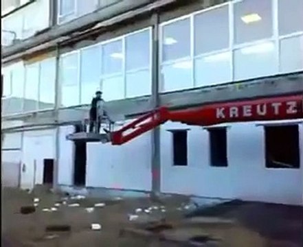 Cherry Picker Fail Sends Operator Flying-Funny Entertainment Videos-by Funny Videos Collection