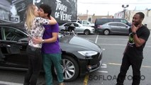Kissing Prank & Gold Digger Prank SEXY Girl Kisses Guys using a TESLA Funny Videos 2015
