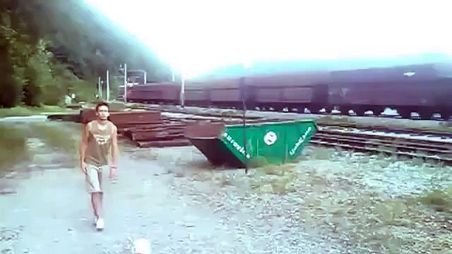 Man Tries To Play Soccer With a Train But It Steals His Ball-Funny Entertainment Videos-by Funny Videos Collection