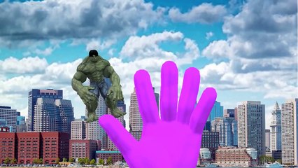 Hulk Vs Godzilla Cartoons for Children Singing Finger Family Nursery Rhymes | Epic Rap Bat