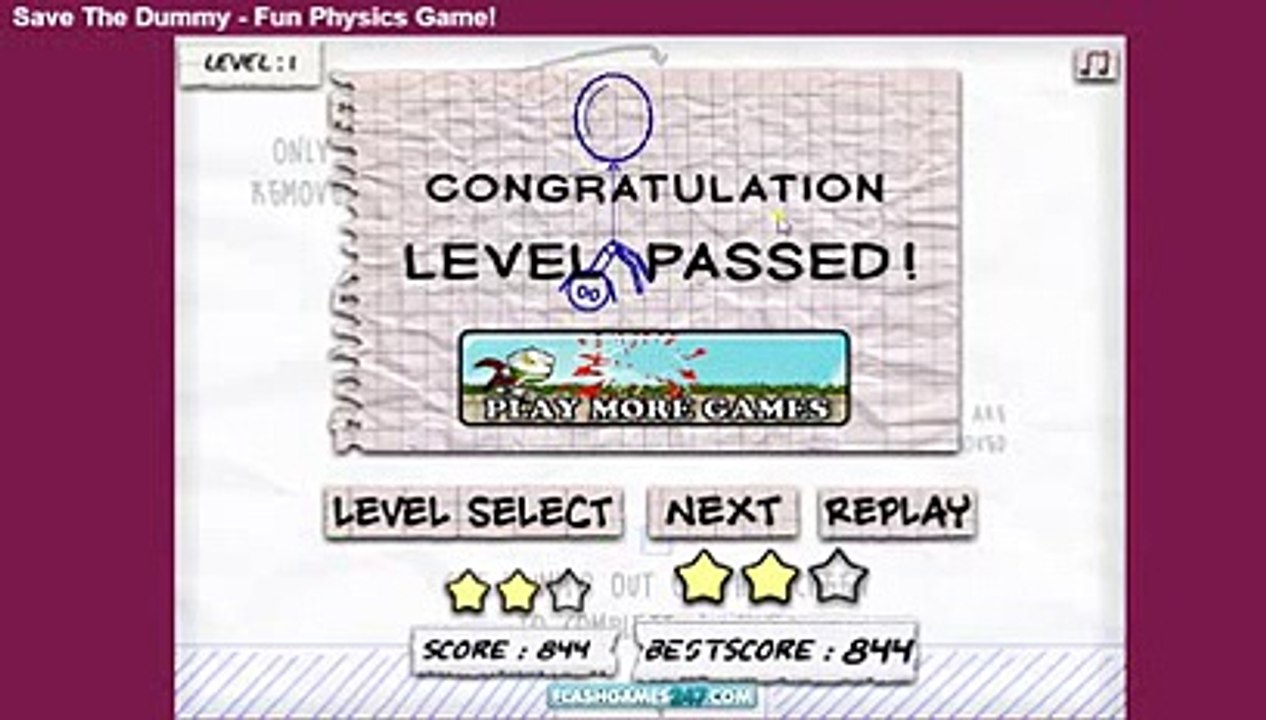 Playing Save The Dummy Man Very Funny Physics Game