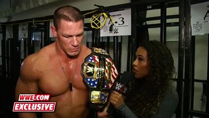 John Cena tips his cap to Dolph Ziggler  Raw Fallout, October 12, 2015