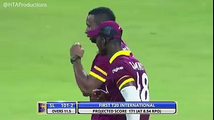 Pollard funny celebration after taking wicket of Dilshan!