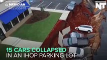 Ground Collapses At IHOP Parking Lot Leaves 15 Cars Caved In - Video Dailymotion