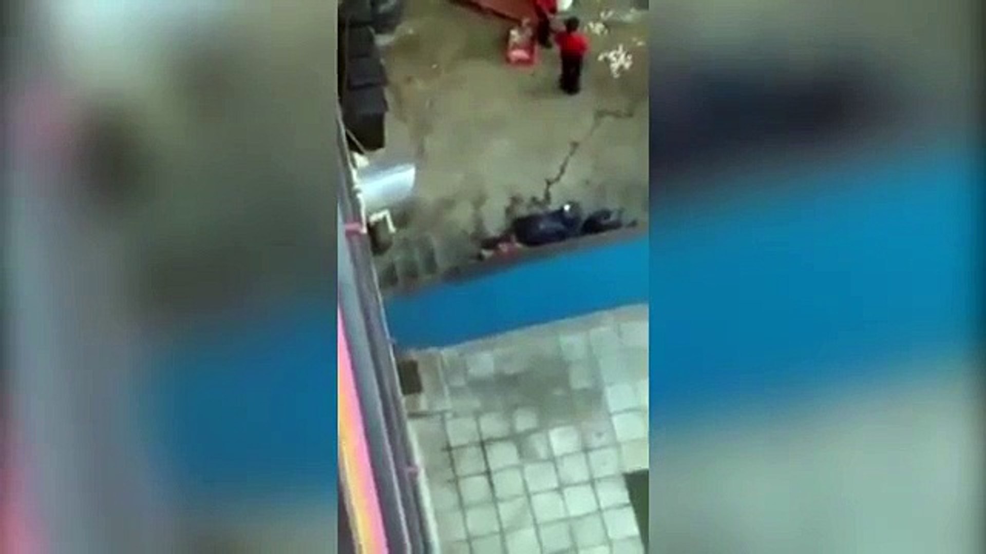 KFC Workers Cleaning Chicken on Concrete Floor in Bin Room
