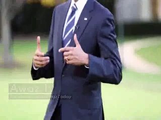 Obama launched his Facebook page with a video of him wandering around his 'backyard'