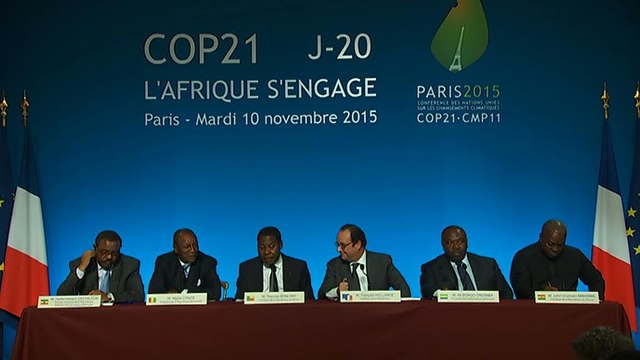 Conférence de presse avec les chefs d’Etat et de Gouvernement africains dans le cadre de la COP 21