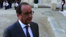 François Hollande rend hommage à l'ex-chancelier Helmut Schmidt