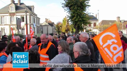 Marche des salariés de la SIRC à Marigny-le-Châtel