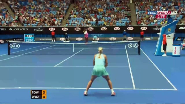 Caroline Wozniacki vs Thomas Townsend Brown Australian Open 2015 1st Round Full Highlights