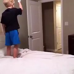 Kid slammed by exercise ball vine