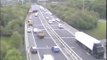 ORIGINAL   Truck accident caught on police camera Motorway M621 (M62 Crash Leeds West Yorks UK)