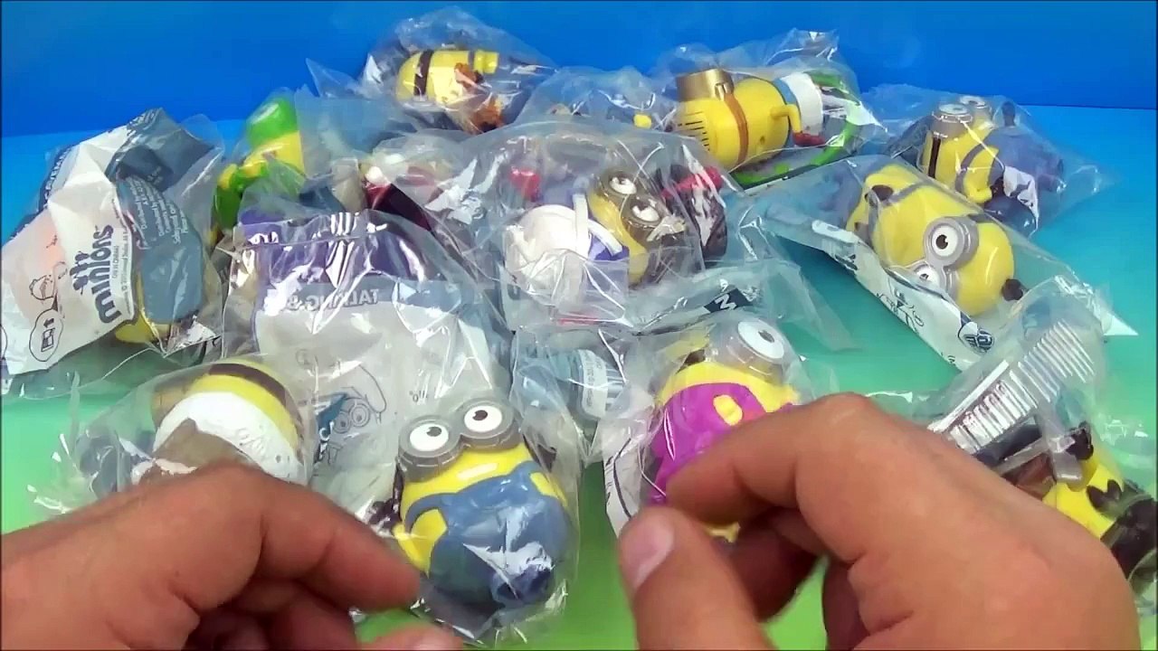 2015 MINIONS MOVIE SET OF 14 McDONALDS HAPPY MEAL KIDS TOYS VIDEO REVIEW AUSTRALIAN RELEAS