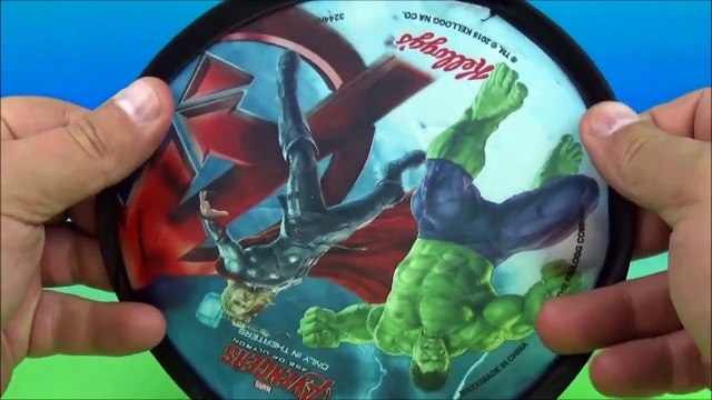 2015 AVENGERS 2 AGE OF ULTRON KELLOGGS CEREAL SET OF 4 FOLDING DISCS MOVIE TOYS VIDEO RE