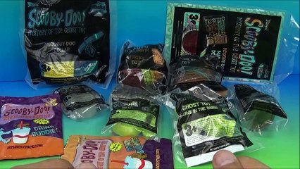 2013 SCOOBY-DOO MYSTERY OF THE GHOST TOT SET OF 10 SONIC DRIVE-IN KIDS TOYS VIDEO REVIEW