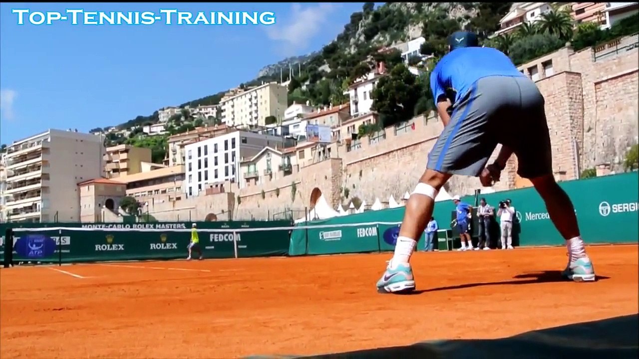 Rafael Nadal Pointplay 2013 Court Level View HD