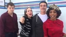 American Horror Story : Backstage (Evan Peters , Sarah Paulson , Finn Wittrock, Angela Basset)