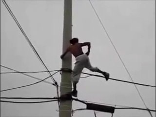 Guy Dancing On Wires