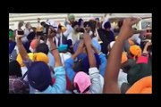Amazing video of sikhs protecting new jathedar and protestinga gainst gurbachan singh