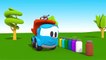 TOW TRUCK - Cartoon Trucks - LEO Junior  - PAINTING Games & Construction Puzzles!