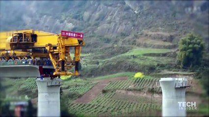 This 580-ton monster machine is building bridges across China