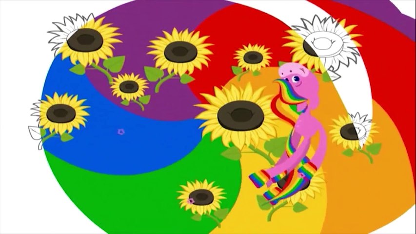Pink | Coloring and Music | Rainbow Horse | BabyFirst TV