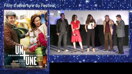l'équipe du film "Un + Une" au Festival du Film de Sarlat - Jean Dujardin, Claude Lelouch, Alice Pol et Elsa Zylberstein