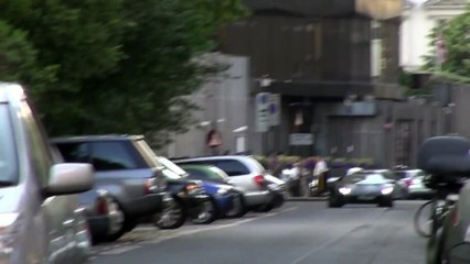 STUPID Cyclist annoys RAGING LAMBORGHINI AVENTADOR!!