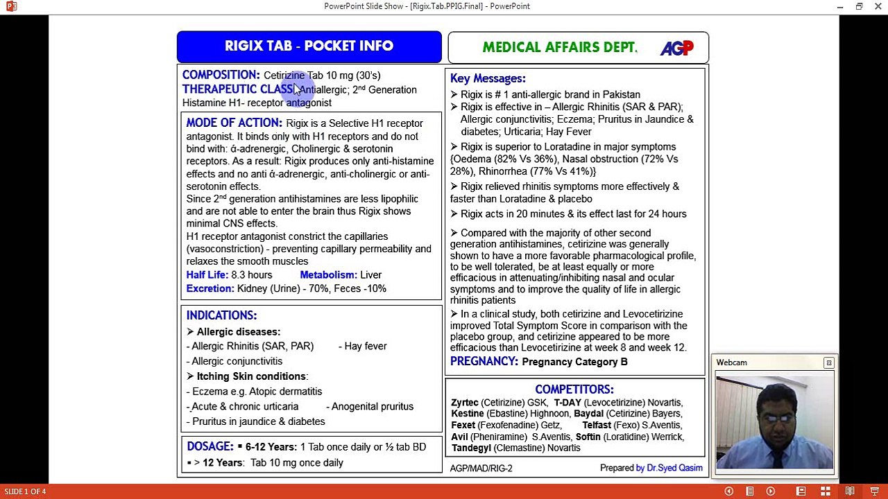 Rigix Tab Pocket Info Training by Dr. Syed Qasim