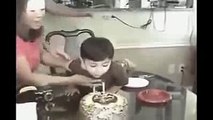 Boy Can't Wait To Blow Birthday Candles - Funny Videos - Full HD 2015