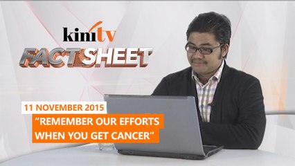 Fact Sheet - 11 November: "Remember us when you get cancer"