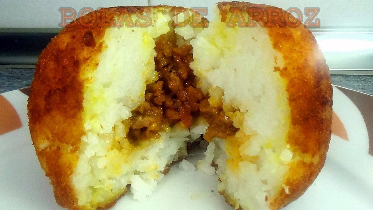 BOLAS DE ARROZ RELLENAS - recetas de cocina faciles y economicas y rapidas de hacer - Comidas ricas