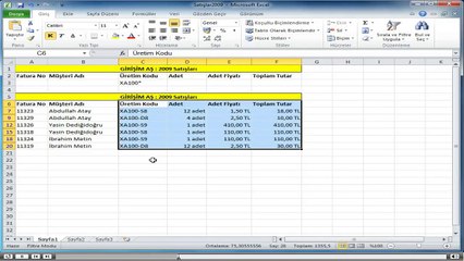 Excel, Baslangıc_3-Sayfa Biçimlendirme_8-Çalışma Sayfasına Arka Plan Ekleme