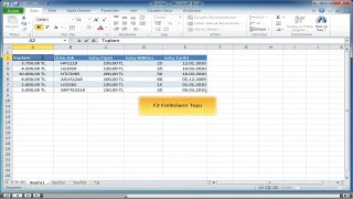 Excel, Baslangıc_4-Veri Girme ve Düzenleme_2-Verileri Düzenleme