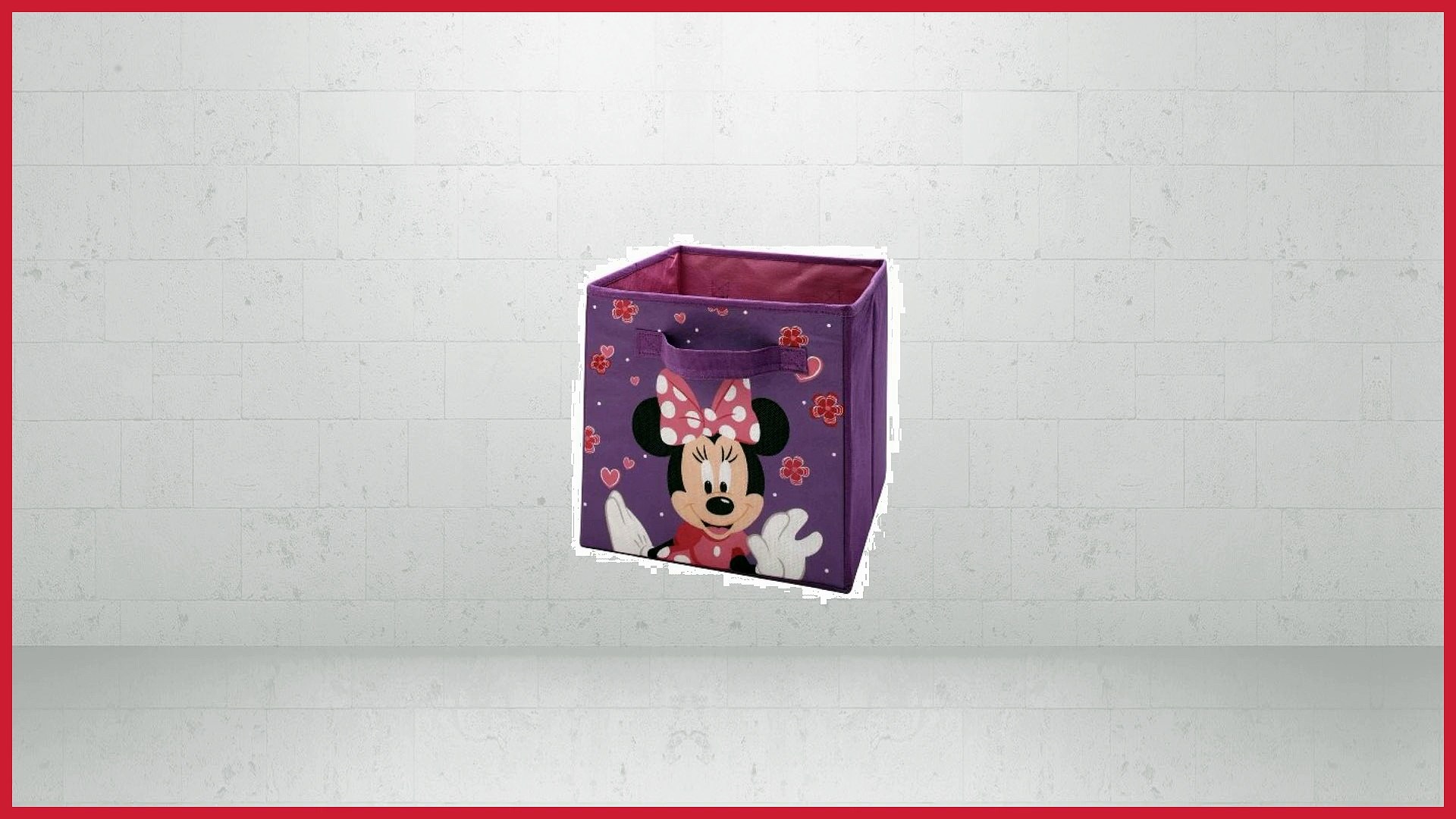 Disney Minnie Collapsible Storage Bin, Purple, Pink, Black, White