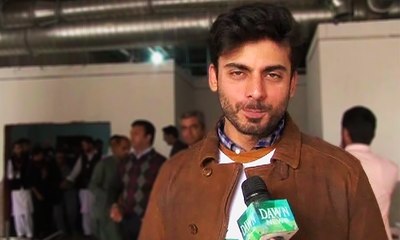 Film actor Fawad Khan talks with DawnNews