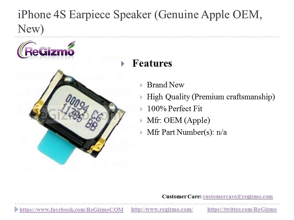 iPhone 4S Parts- Genuine Apple OEM and Non-OEM