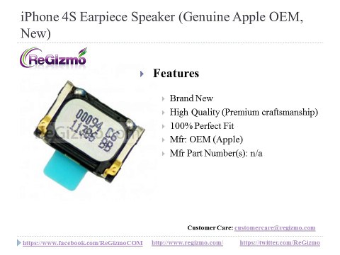 iPhone 4S Parts- Genuine Apple OEM and Non-OEM