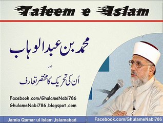 Muhammad bin Abdul Wahab aur un ki Tehreek