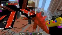 THE QUEEN VS MOBZILLA, GODZILLA, & BURNING GODZILLA - Minecraft Mob Battles - Mods