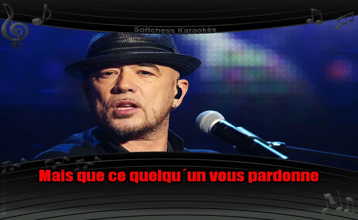 Pascal Obispo - D'un piano a l'autre (karaoké réalisé par Softchess)