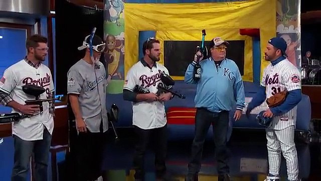 Eric Stonestreet The KC Royals Shoot Jimmy Kimmel with Paintball Guns