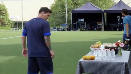 Leo Messi Amazing skill with an orange
