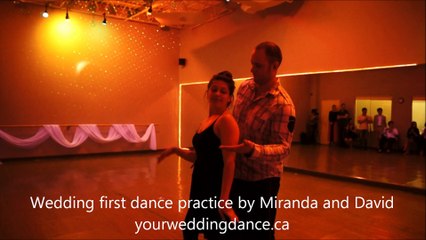 Wedding first dance practice by Miranda and David