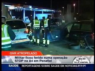 Militar da GNR atropelado por condutor alcoolizado! (VIDEO)